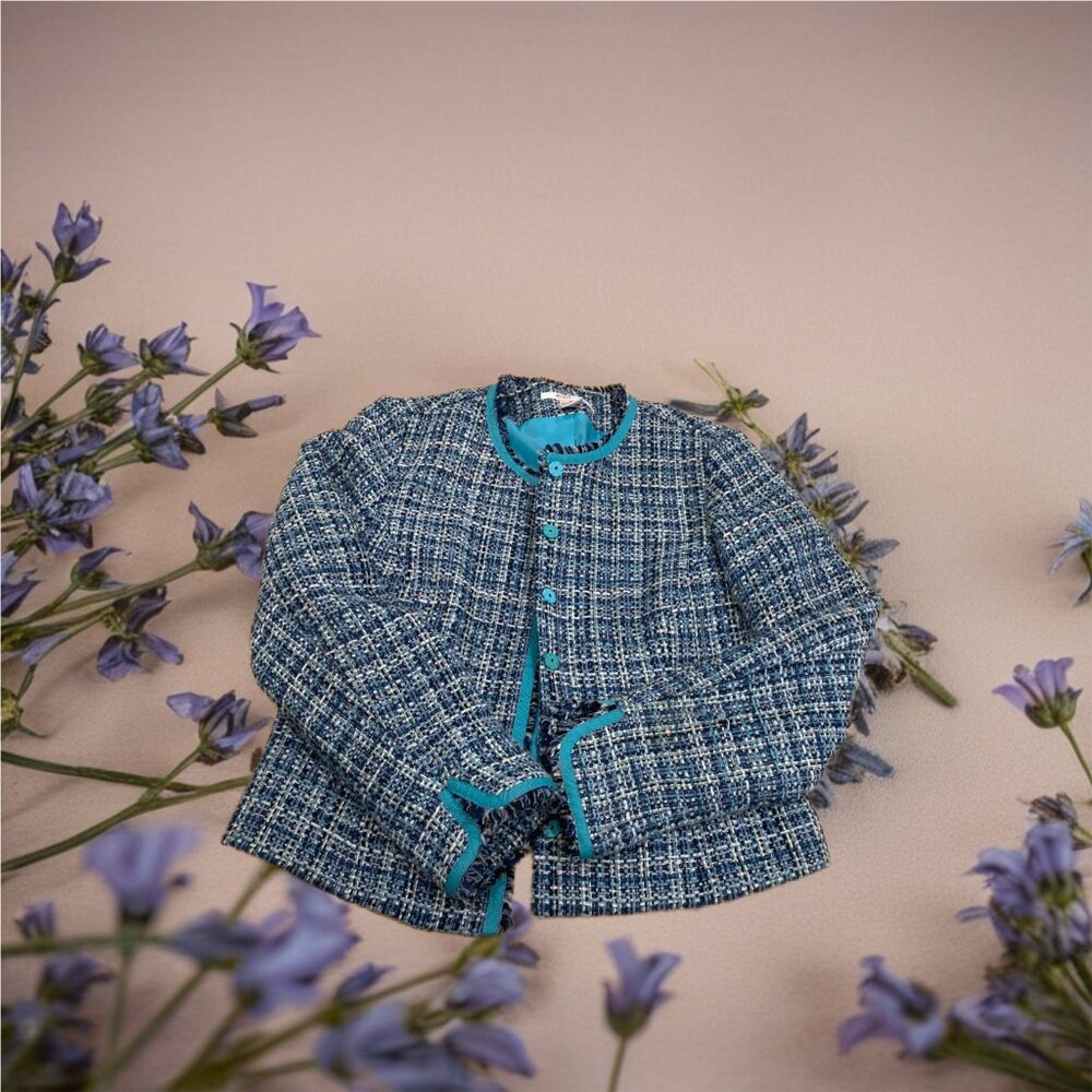 Nine and Company tweed lined blazer